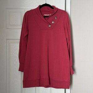 Soft Surroundings Winifred Pullover Dusty Rose Size Small Oversized